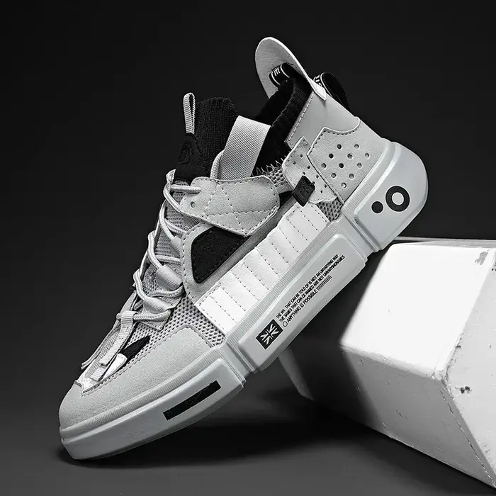 Baskets colorées pour hommes, chaussures de tennis respirantes, décontractées, légères, noires, pour