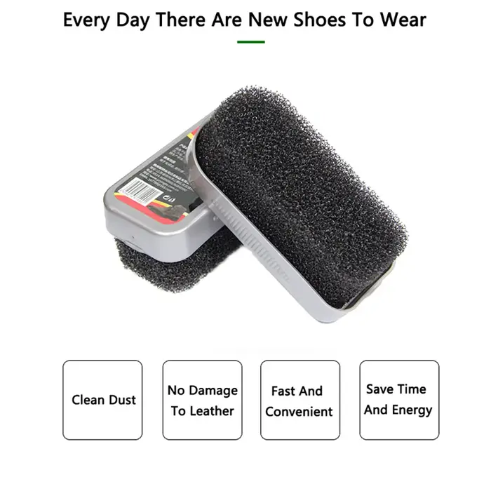 1Pc brosse de chaussure en daim nettoyage de chaussures éponge en plastique pour bottes en daim sacs