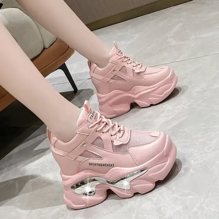 Nouvelles baskets pour femmes 2024, chaussures décontractées à la mode, chaussures vulcanisées de haute qualité, chaussures de jogging pour femmes, chaussures plateforme, Zapatillas Mujer