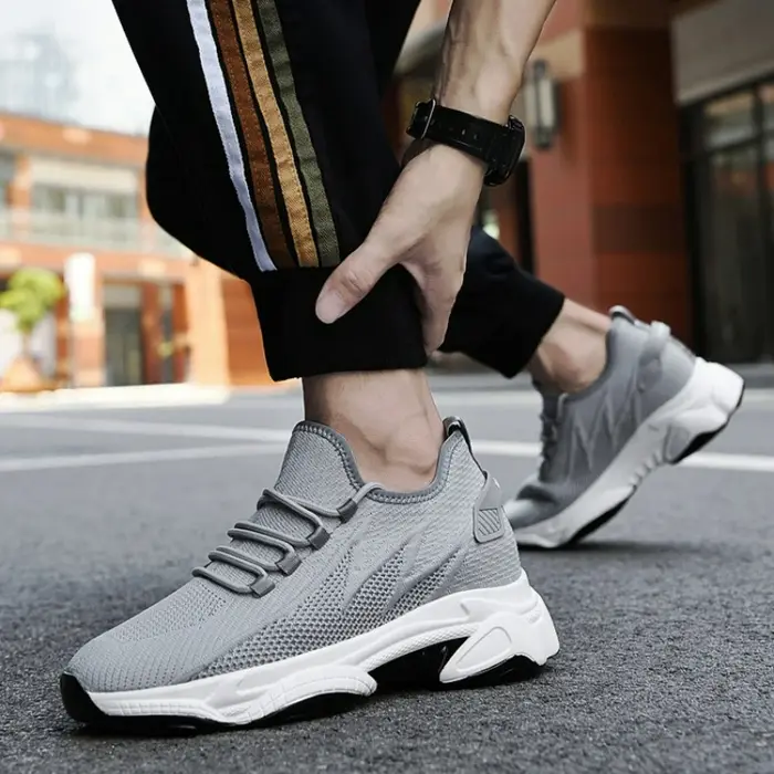 Chaussures pour hommes 10cm hauteur augmenter baskets en plein air