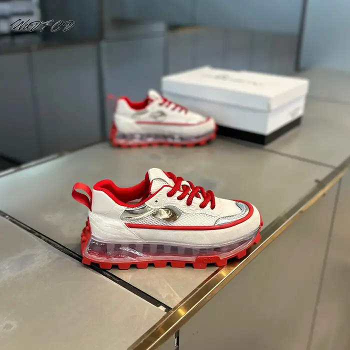 Grosse Sneaker hommes concepteur coussin d'air chaussure de Sport mode tissu en cuir décontracté respirant hauteur augmentée plate-forme conseil chaussures
