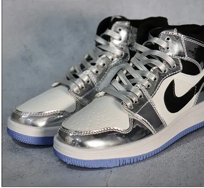 Lacets créatifs en cuir souple microfibre Laser argent or 120/140/160 cm femmes hommes sport chaussures de basket-ball