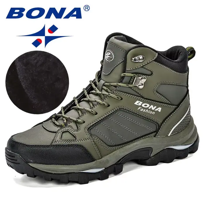 BONA hommes bottes anti-dérapant chaussures en cuir