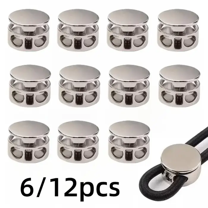 6/12 pièces de fixations de lacets sans nœud, clips à ressort durables pour une mise en place et un retrait faciles, adaptés aux baskets et chaussures décontractées, réglables et réutilisables.