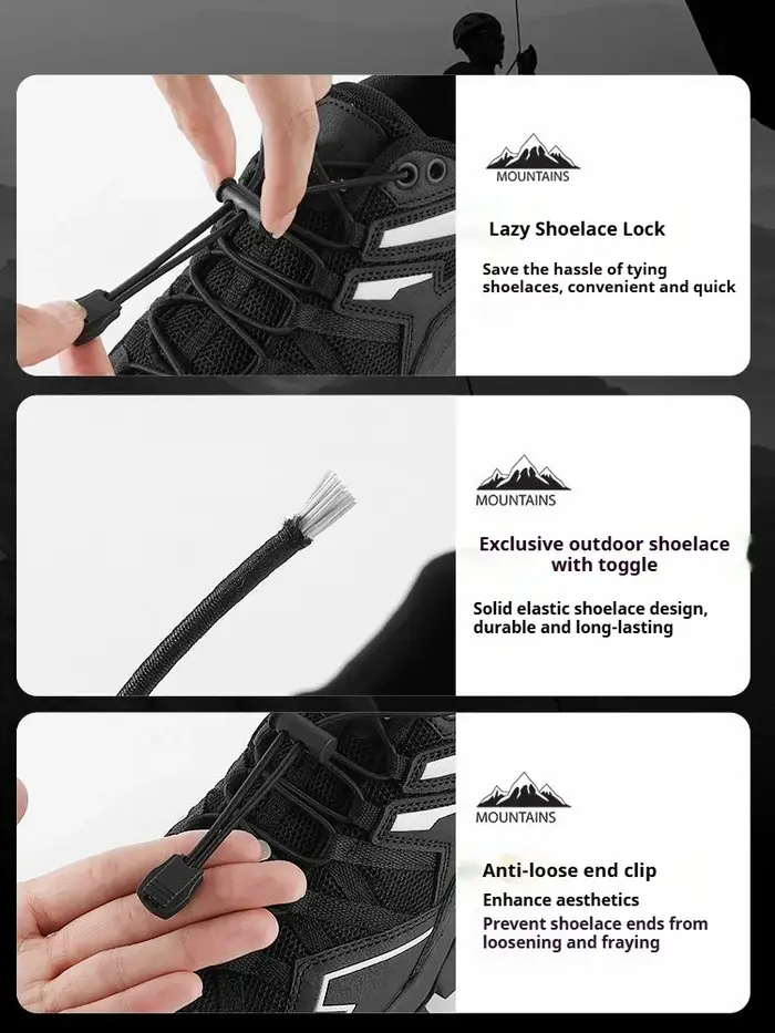 Lacets élastiques sans nœud avec boucle à dégagement rapide