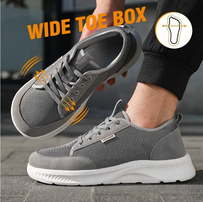 Chaussures minimalistes à bout large pour hommes