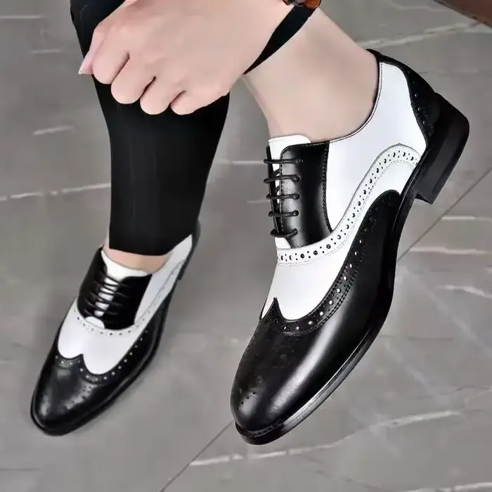 Couleurs mélangées hommes chaussures habillées rétro