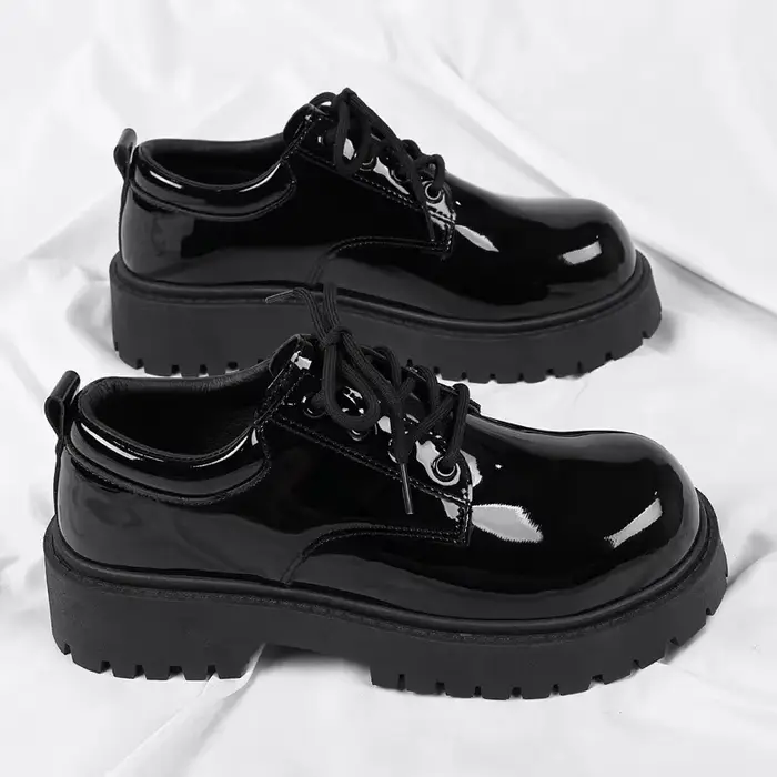 Chaussures Derby en Cuir Verni Tendance pour Homme 2026 – Chaussures Habillées Exquises pour Affaire