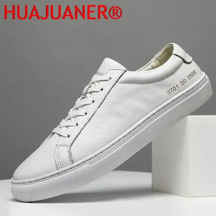 Baskets en cuir véritable pour hommes