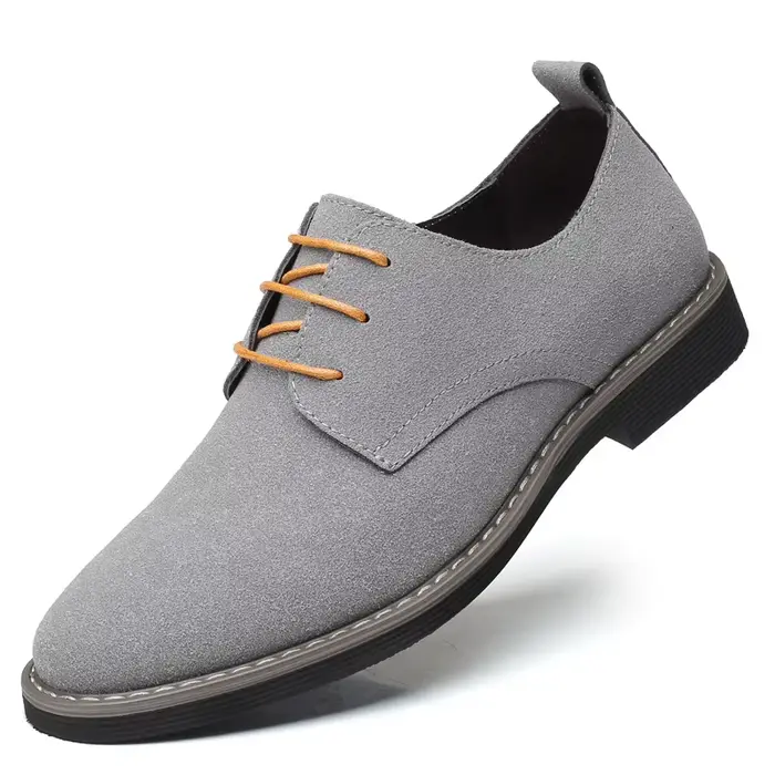 Chaussures Oxford en daim bleu marine pour hommes