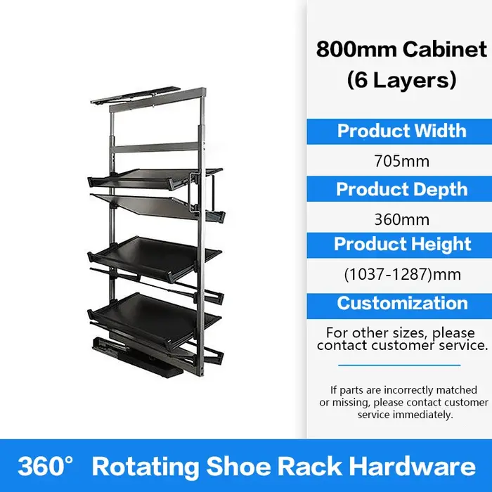 Porte-chaussures rotatif en acier inoxydable