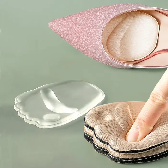 Coussinets d'insertion avant-pied pour femmes, chaussures antidérapantes en Silicone, soulagement de