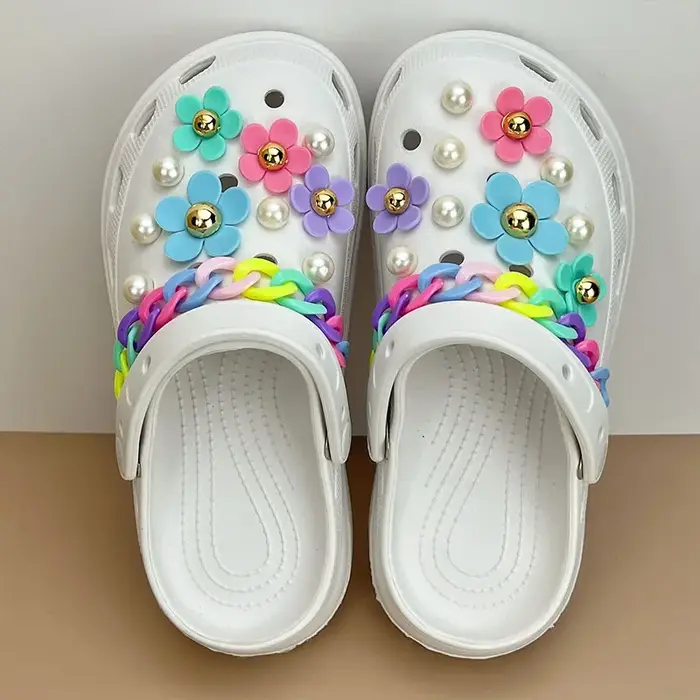 Breloques de chaussures à trous élégantes, pour fleur, sabots en perles, Jeans, dessin animé, breloq
