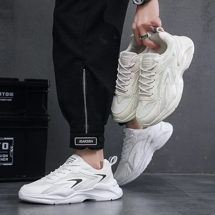 Chaussures de sport décontractées pour hommes, nouvelle collection quatre saisons, respirantes, légères, à semelle souple, pour la course en plein air, baskets tendance pour étudiants.