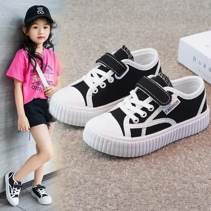 Chaussures de sport en toile pour enfants, style kawaii, antidérapantes, pour filles et garçons, automne, école.