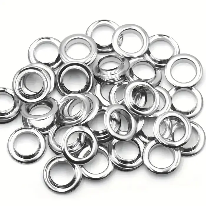 Kit de 290 œillets en acier inoxydable argenté de 6 mm